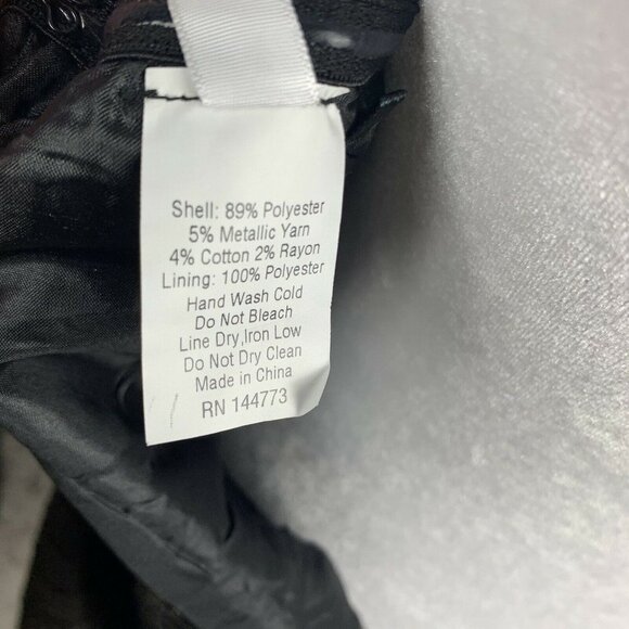 Rush M Black Gold Metallic Tube Top Strapless Fit Flare Babydoll Party Dress - Picture 5 of 5